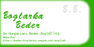 boglarka beder business card